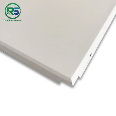 Decorated Dia 2.3mm White Clip In Metal Ceiling Sound Absorption Easy Installation