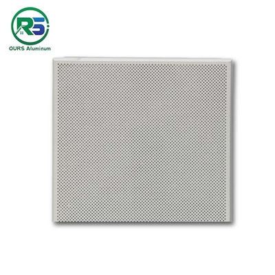 Suspended White Clip In Metal Ceiling False Ceiling Tiles Hospital Decoration 600x600mm