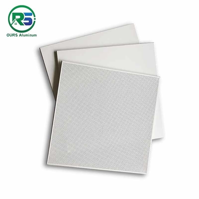 Suspended White Clip In Metal Ceiling False Ceiling Tiles Hospital Decoration 600x600mm