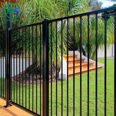 Contemporary Black Aluminum Fence Privacy No Dig Scallop Garden Fence Panel
