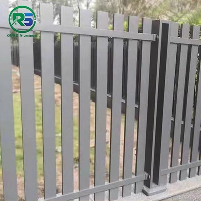 Vertical Slat Contemporary Aluminum Fence Customized Design Colour