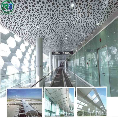 Decorative Suspended Metal Ceiling U Aluminum Profile Screen Ceiling 20mm Thickness
