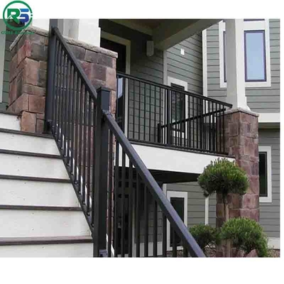 Wood Color And Black Contemporary Aluminum Fence of Aluminum Product Thickness 20MM